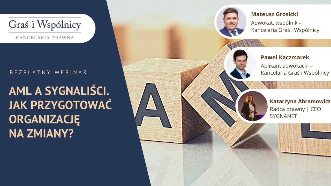 AML a sygnaliści. Jak przygotować organizację na zmiany? 2 webinarAMLsygnalisci